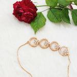 American Diamonds Flower Bracelet/Rakhi