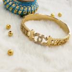 Iconic Chanel Engraved Bangle Bracelet