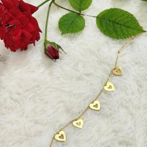 Heart Strings Gold Chain Bracelet