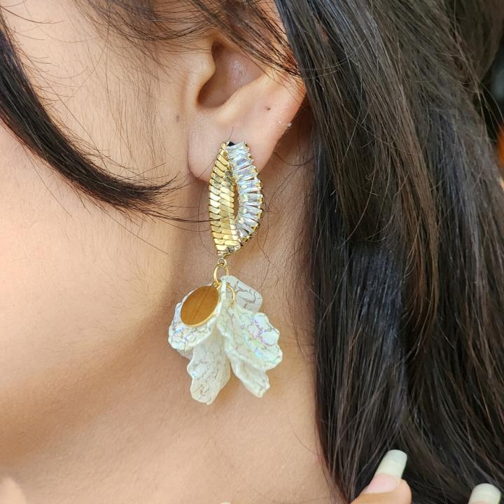 Crystal Bloom Statement Earrings
