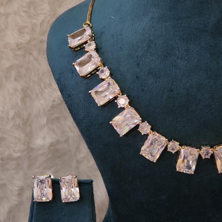 Celestial Radiance American Diamond Necklace Set