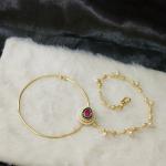 Royal Meenakari Pearl Drop Nath