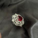 Crimson Majesty Cocktail Ring