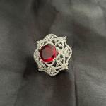 Crimson Majesty Cocktail Ring