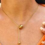 Luxe Aabhushan “Astra” Minimal Gold Pendant Necklace