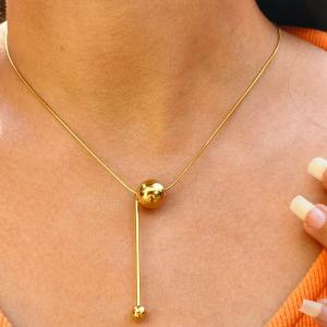 Luxe Aabhushan “Astra” Minimal Gold Pendant Necklace