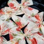 Rosabelle Floral Silk Hair Bow Pin