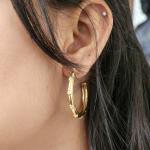 Twilight Golden Hoops With Starling Stones Embellished