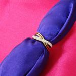 Infinity/Promise Gold Ring With Square-Cut Gems On It