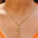 Serpentina Crystal Snake Pendant Necklace