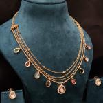 Meher Moissanite Diamond Layered Necklace Set