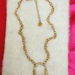 “Elan Loop” Crystal Chain-Link Necklace