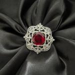 Crimson Majesty Cocktail Ring