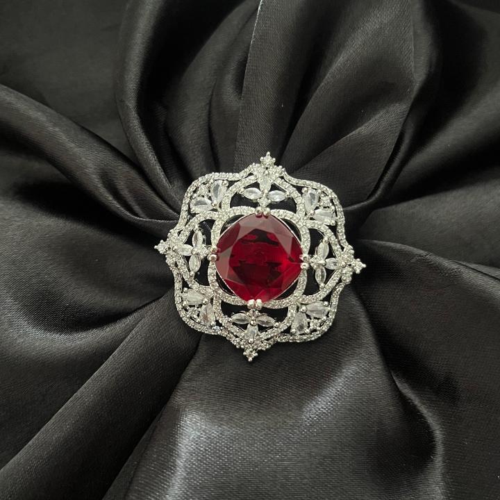 Crimson Majesty Cocktail Ring