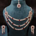 Ruhani Raat Burgundy Bridal Necklace Set
