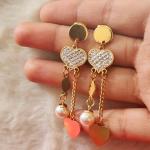 Ameera Dual Heart Drop Earrings