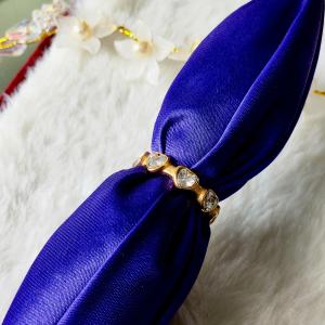 “Trinity Hearts” Gold-Plated Ring