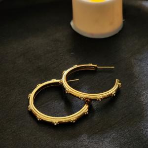 Twilight Golden Hoops With Starling Stones Embellished