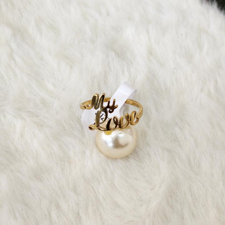 Personalized My Love Gold Ring