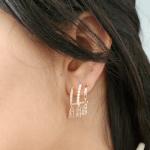 Name: Celestial Cascade Hoops – Pearl & Crystal Drop Earrings